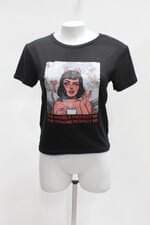 Blusa feminina preta com Silk