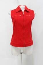 Regata coordenadas feminina vermelha com Aplique