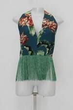 Regata patbo feminina azul estampada com Franja