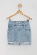 Saia kuerpo jeans feminina azul