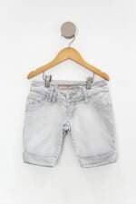 Bermuda Infantil get jeans azul com aplique