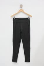 Calça Legging feminino preto com lateral couro fake 