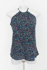 Regata feminina preta estampada