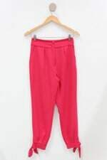 Calça de tecido dot feminina rosa