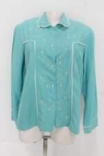 Blusa feminina azul com Bordado