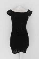 Vestido handbook feminino preto com Meio forro e Franzido