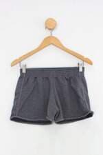 Shorts feminino cinza com Recortes