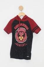 Camiseta Infantil preta com capuz