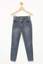 Calça Jeans hno feminina azul com Aplique