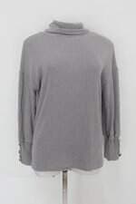 Blusa de tricot feminina cinza