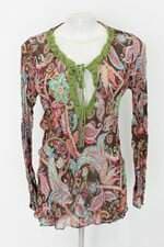 Blusa feminina estampada com Transparência