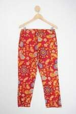 Calça de tecido le lis blanc feminina rosa estampado 