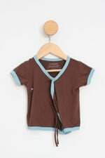 Camiseta Infantil babysoy marrom